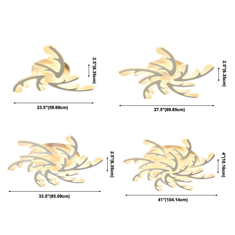 Fixtures de la lumière du corail Simplicité Acrylique Fixation lumineuse Fixtures pour la chambre à coucher
