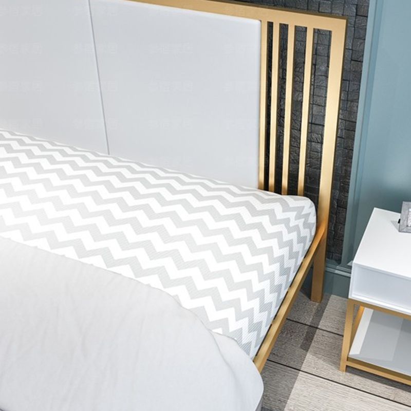 Metal Bed Frame Set Modern 79" L Wire-Grid Open-Frame Bed with Headboard