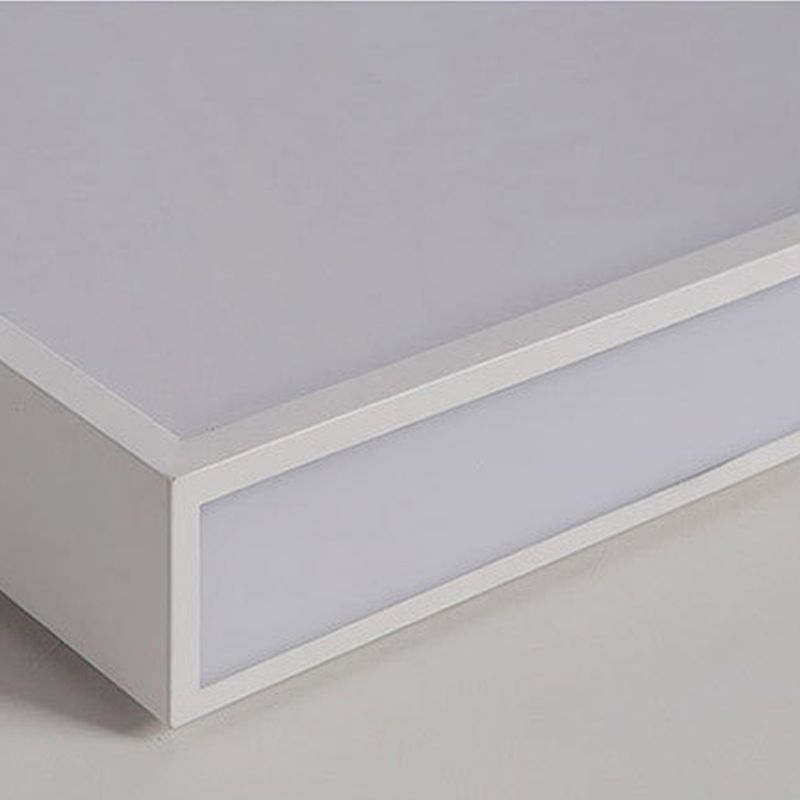 Lámpara de techo rectangular moderna con pantalla acrílica para sala de estar