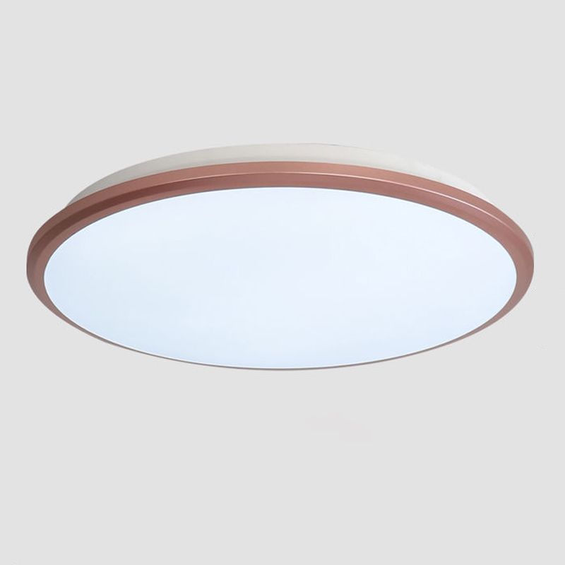 Plafonnier LED de forme ronde acrylique moderne 1 lumière encastré pour salon salle de bain