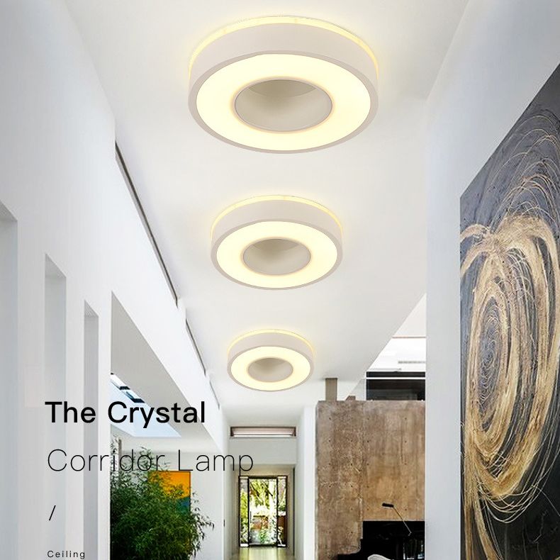 2" Height Hollow Design LED Ceiling Light Modern Style Flush Mount Lighting Fixture for Office Business Room