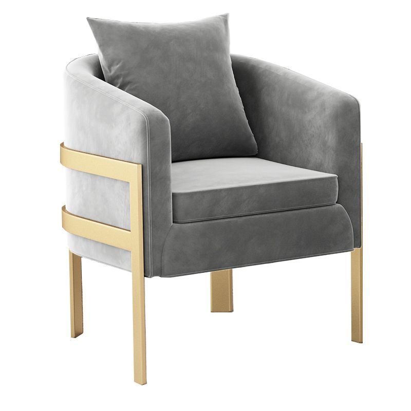 Velvet Sloped Arms Sofa with Tight Back for Living Room 28.35" High