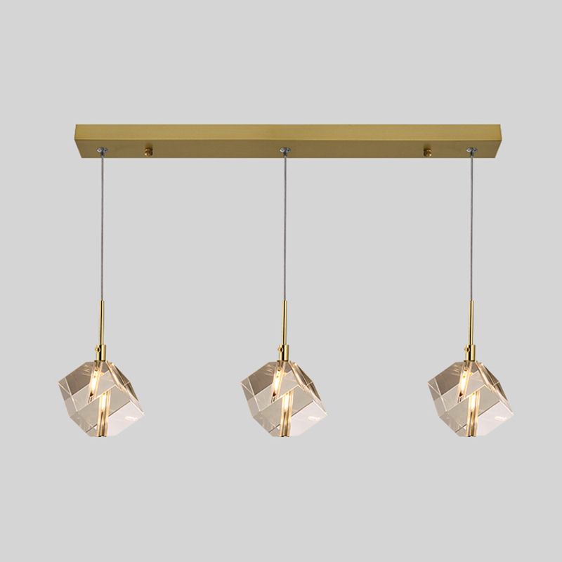 Unique Shape Hanging Lighting Modern Style Crystal Pendant Lamp for Bedroom