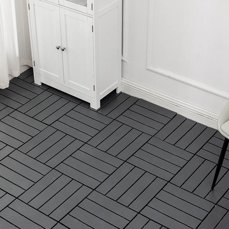 Modern Wood Decking Tiles Solid Color Interlocking Patio Flooring Tiles