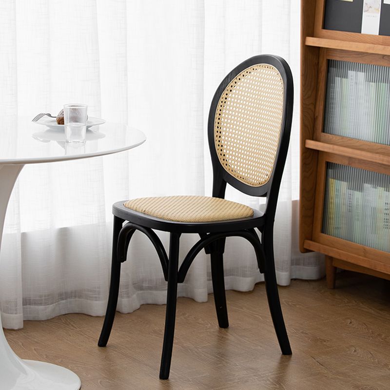 Wood Dining Side Chair Tropical High Back Outdoors Dining Chair