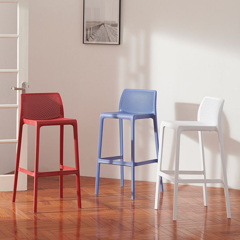 Nordic Simple Stackable Bar-stool Plastic Counter Bar Stool for Home