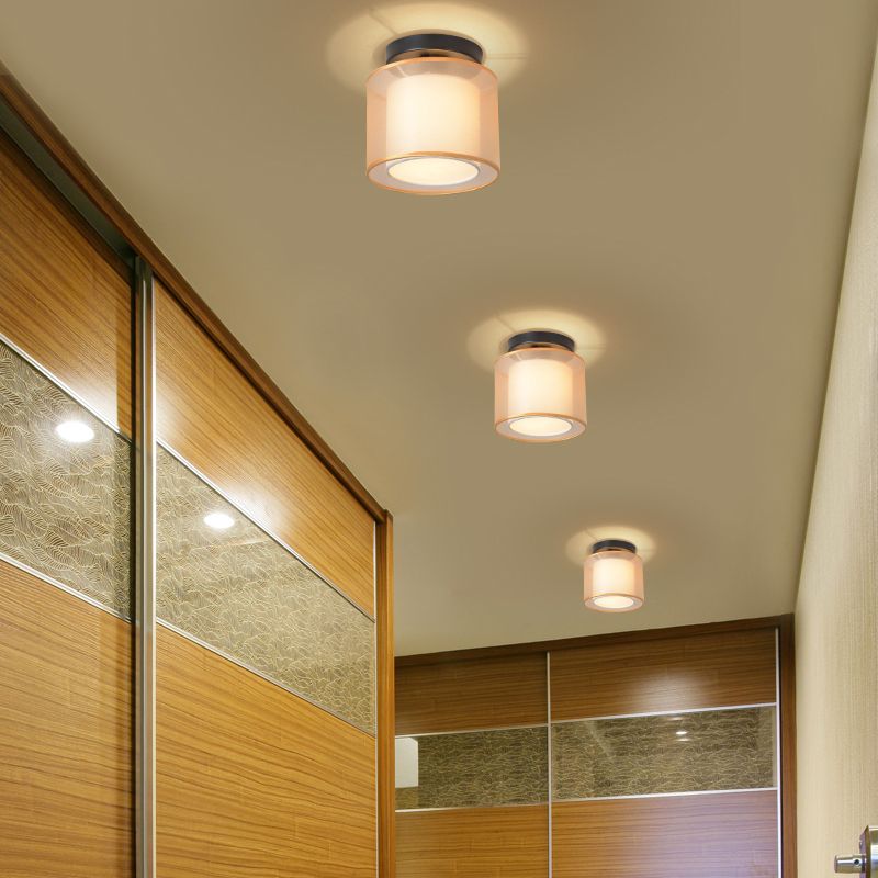 Luz de techo geométrico de oro de la luz de tela minimalista de tela de tela de tela de montaje de montaje de techo de la luz del techo