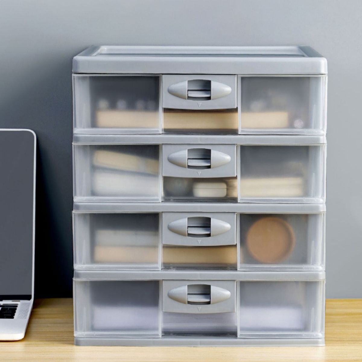 Modern Plastic Filing Cabinet Solid Color Filing Cabinet for Home Office