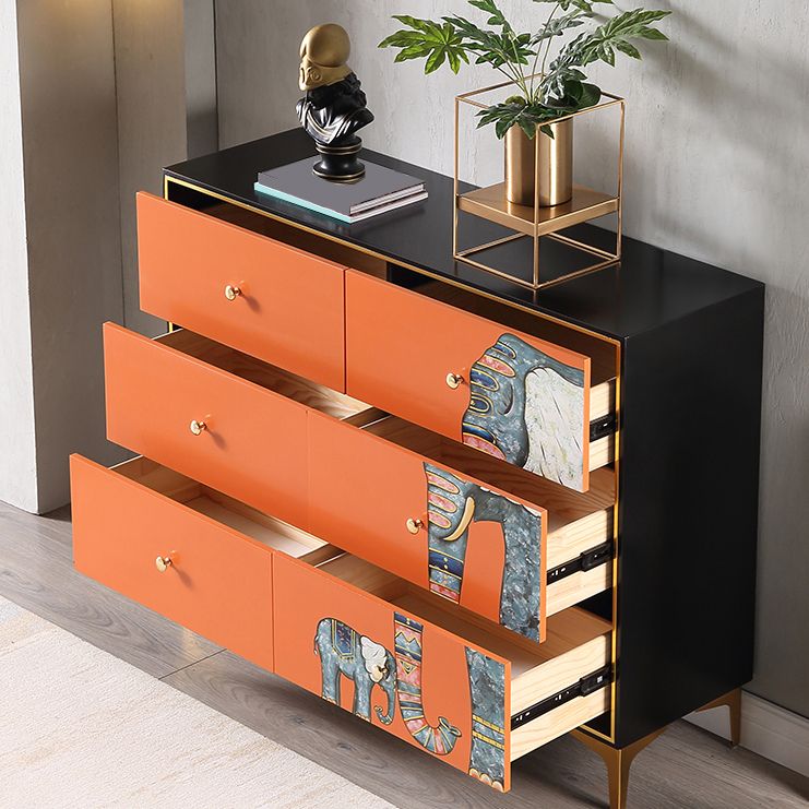 Horizontal Glam Double Chest Soft-Close Drawers Storage Chest