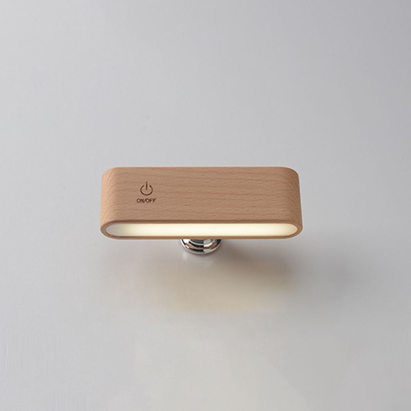 1 leichte moderne HolzlED -Wandleuchte Verstellbare Wandlampen für Schlafzimmer