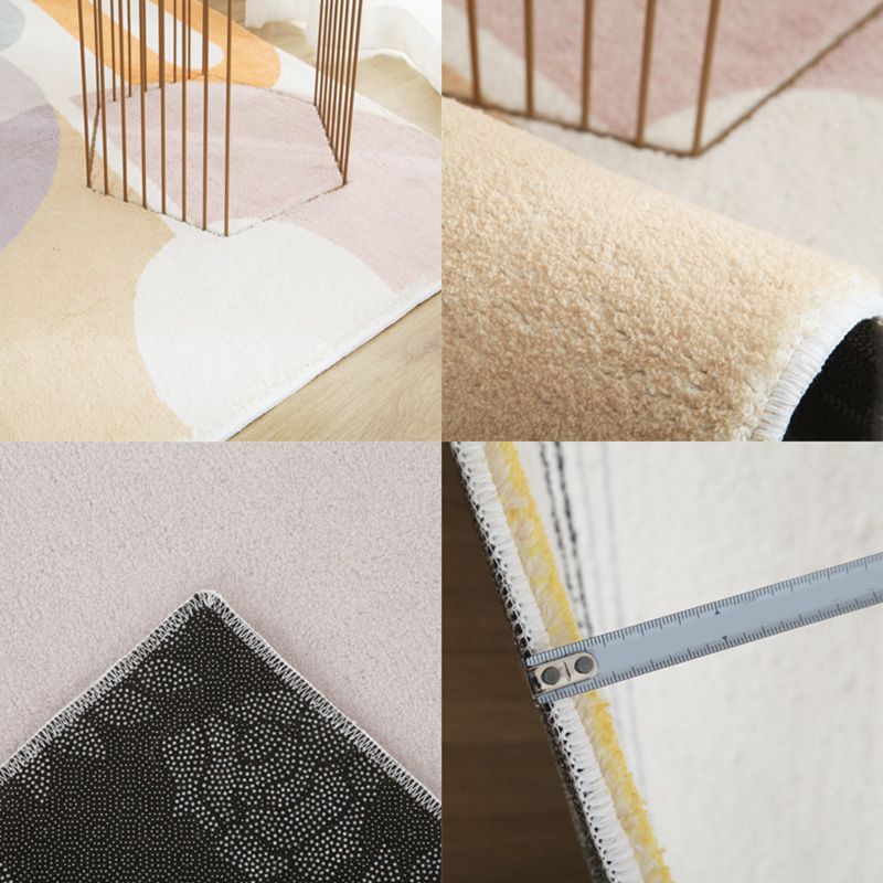 Nordic Area Rug Simple Rug Polyester Non-Slip Area Rug for Home Decoration