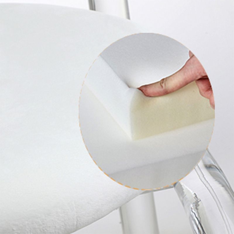 Scandinavian Armless Side Chair Basic Four Leg Side Chair for Bedroom