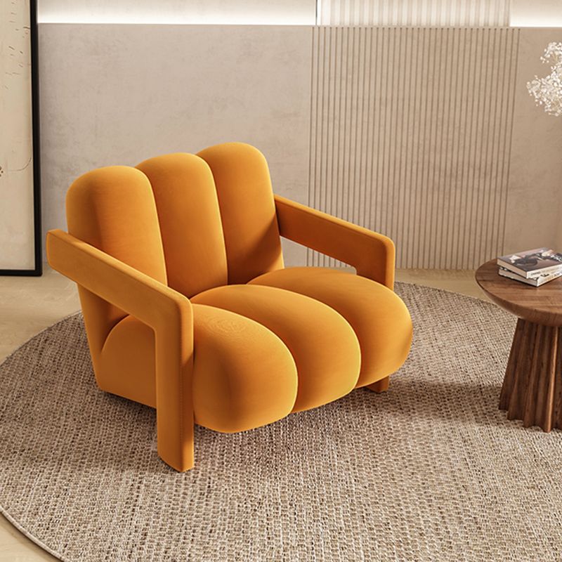 Scandinavian Arms Included Lounge Chair Solid Color Living Room Armchair