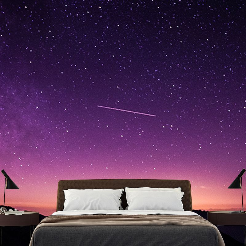 Modern Style Wall Mural Wallpaper Beautiful Galaxy Bedroom Wall Mural