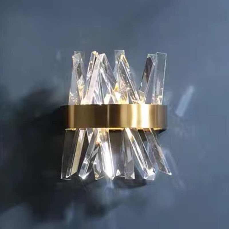 Unique Shape Wall Light Sconces Crystal 1 Light Wall Lighting Fixtures for Dining Room