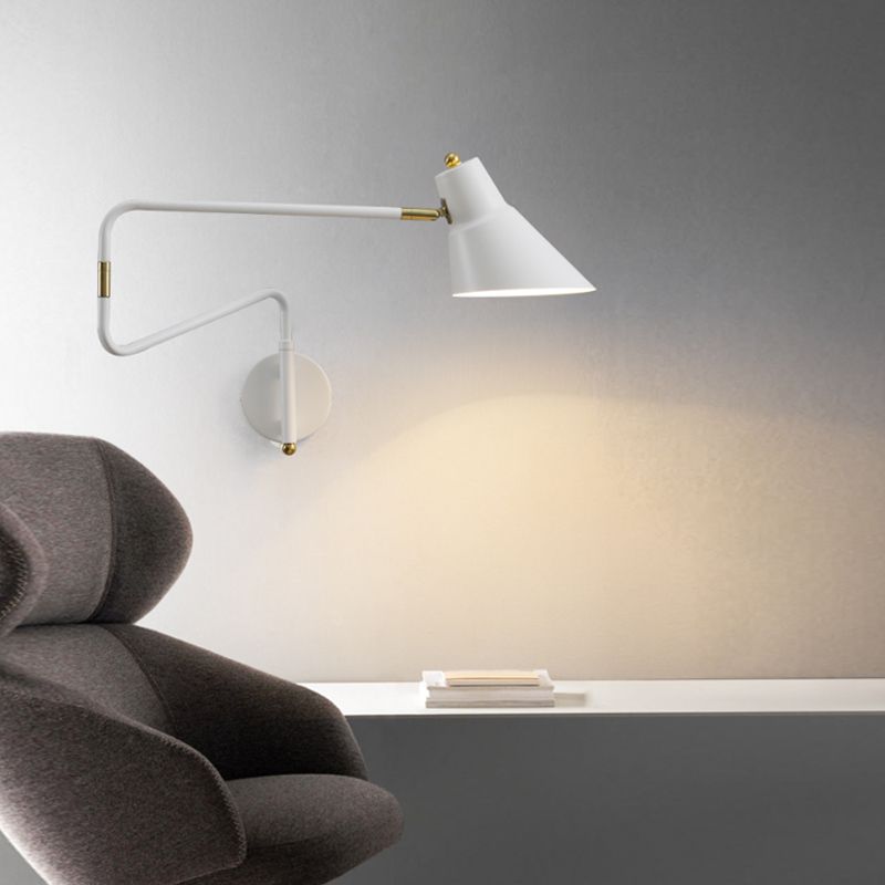 Cone Shape Metal Wall Sconces Modern 1-Light Wall Mount Light Fixture