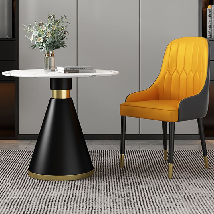 1/2/5 Pcs Metal Modern Dining Set with Round Table Dinette Set