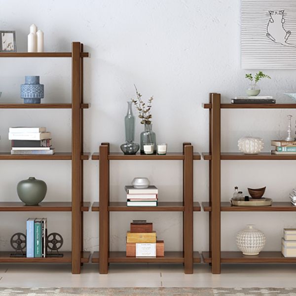 Vertical Shelf Bookcase with Shelves Wooden Bookshelf for Home Office