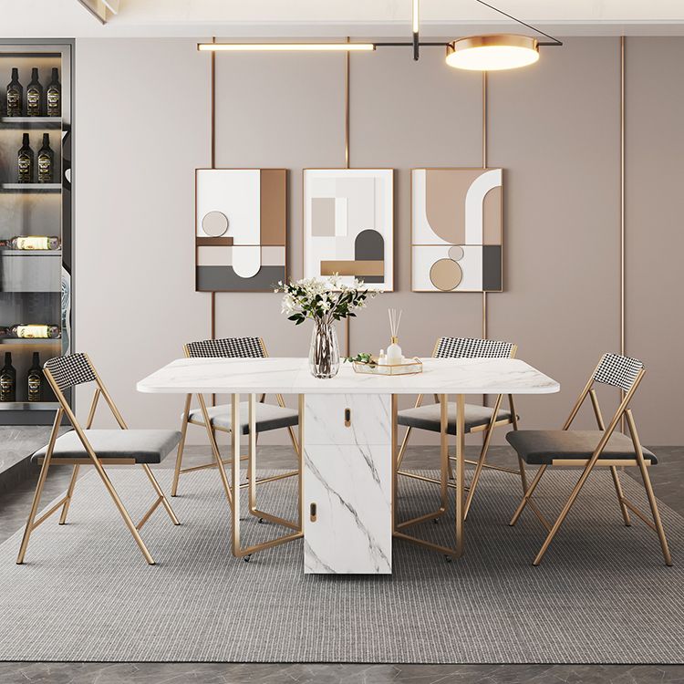 Eigentijdse stijl rechthoek eettafel vouwen eetkamer huismeubilair