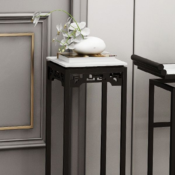 11"W Contemporary Console Table Stone White Rectangle Console Sofa Table