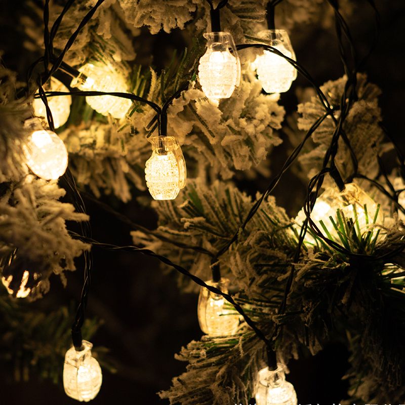 Plastic Geometric Shaped String Light Set Modern LED Festive Light for Indoor