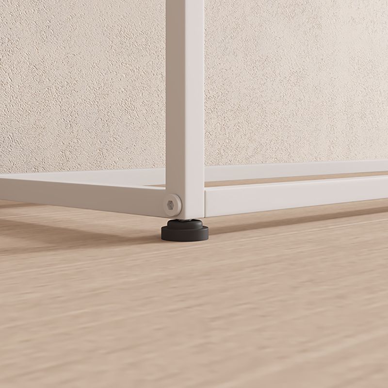 Horizontal Metal Bookshelf Modern Open Back Bookcase with Shelves