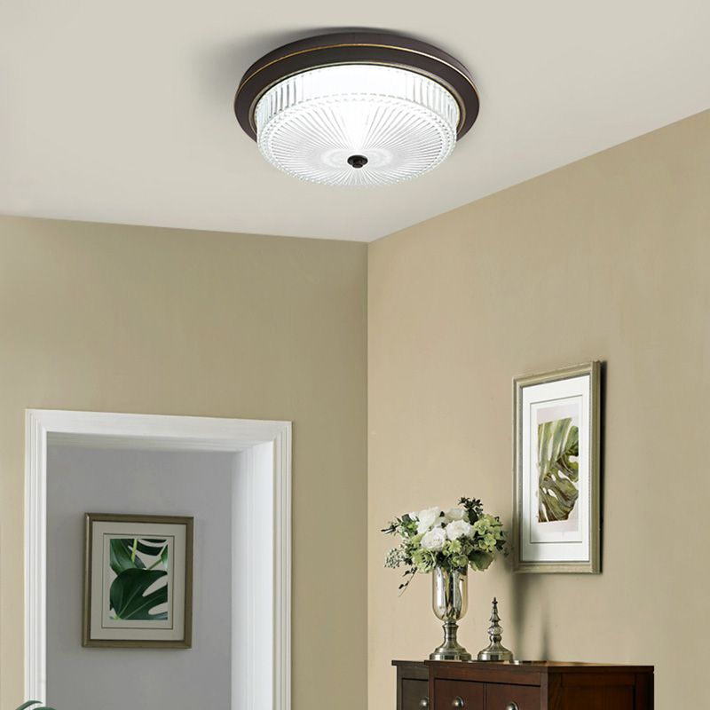 Flush Mount Ceiling Light American Country Style Indoor Round Shape Ceiling Mount Light