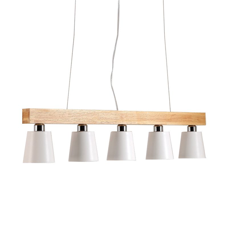 Lampada a sospensione a sospensione a 3/5 luci a 5 luci, lampada a goccia di ferro moderna in nero/bianco con cavo regolabile