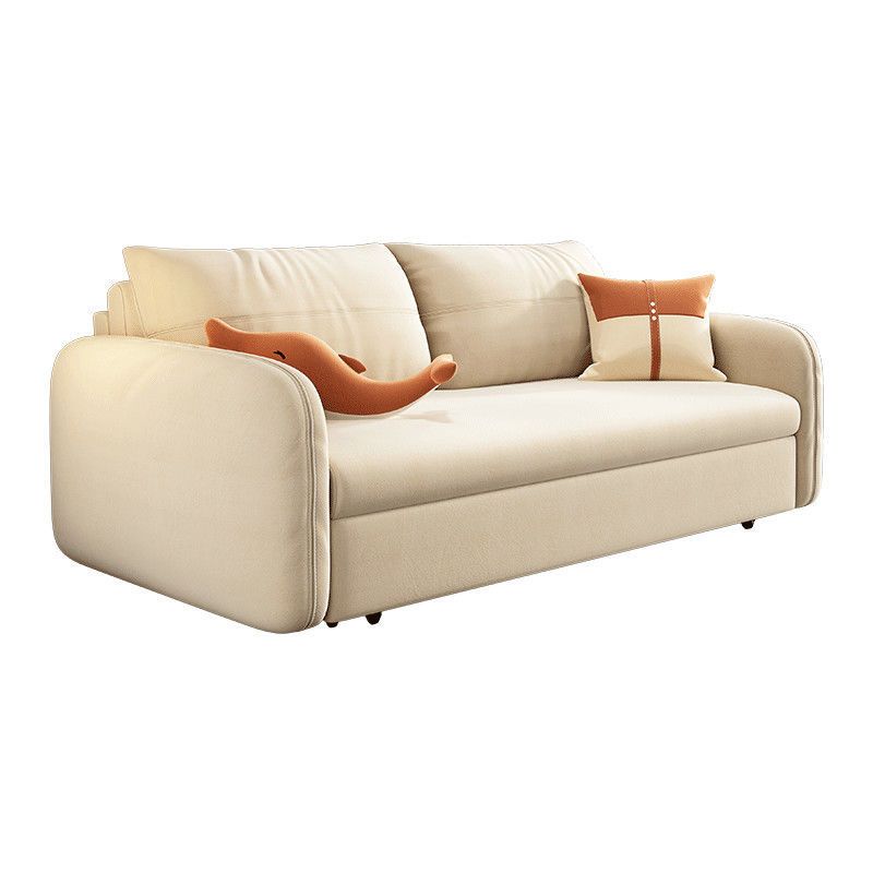 Modern Futon Sofa Bed 30.31" Wide Fabric Storage Futon with Storage