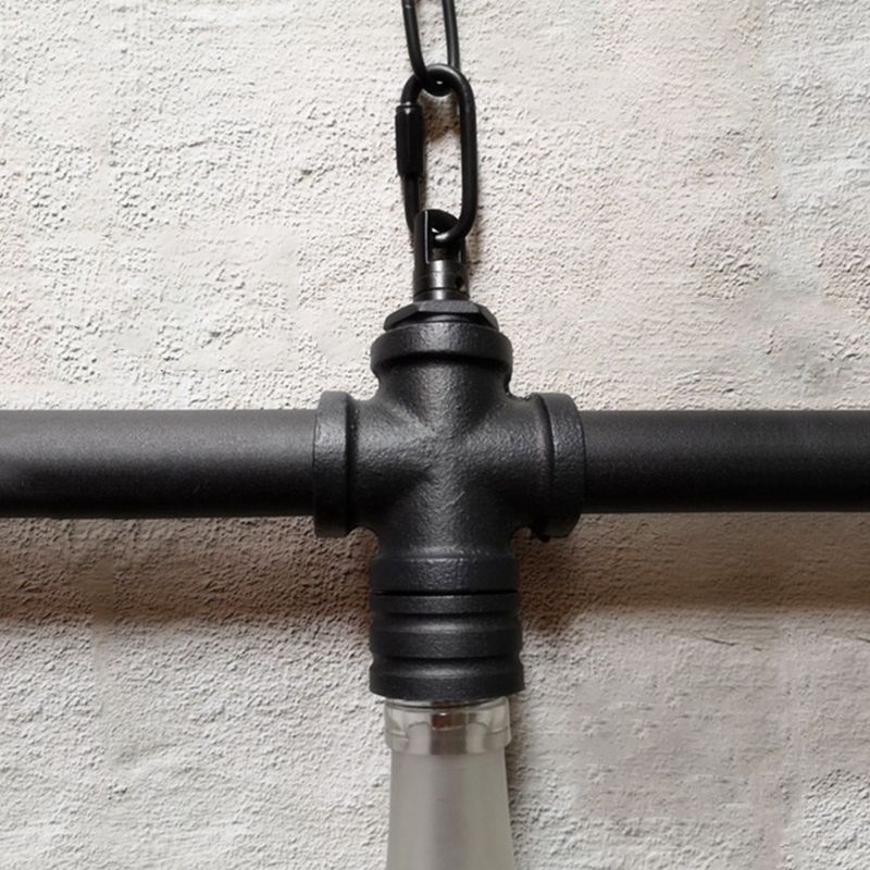 Multi-Color Island Pendant Light Industrial Iron Pipe Wine Bottle Island Lamps