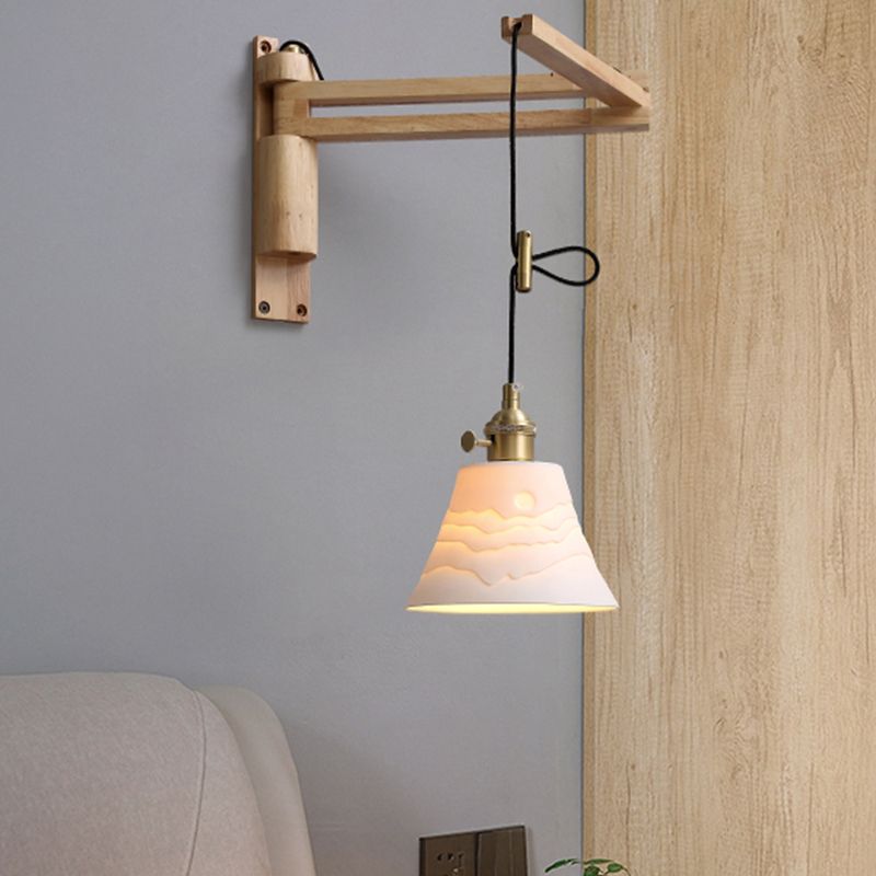 STANTE MODERNO MONTICOLO MONTO DI MOLTO LUCE LAMPARE SCONCA A MOLTO REGOLABILE con legno per camera da letto