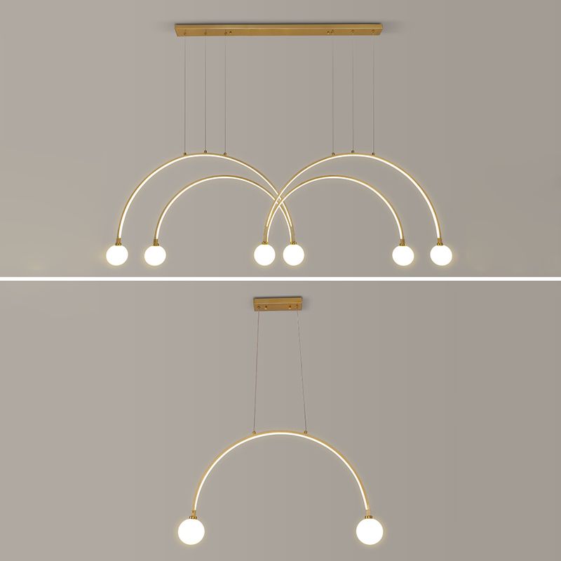 Modern Style Pendant Light LED Ball Shade Chandelier Light for Dining Room Kitchen