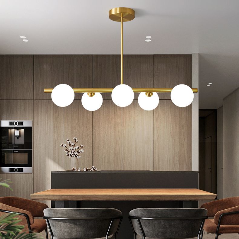 Sphere Island Pendant Lights Modern Glass Chandelier Lighting Fixtures for Restaurant