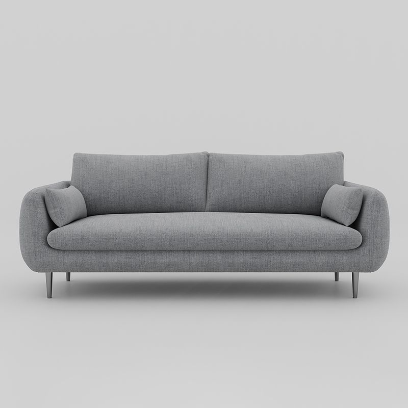Contemporary Fabric Loose Back Sofa 31.5"High Pillow Top Arm Sofa for Apartment