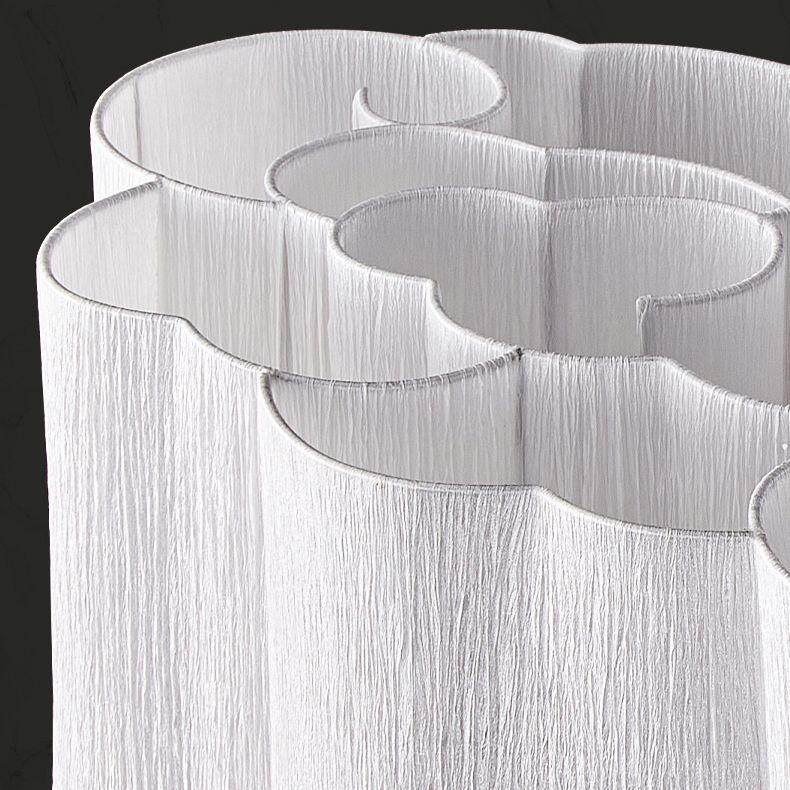 White Minimalism Flush Mount Oval Stoff Flush Ceiling Light für Esszimmer