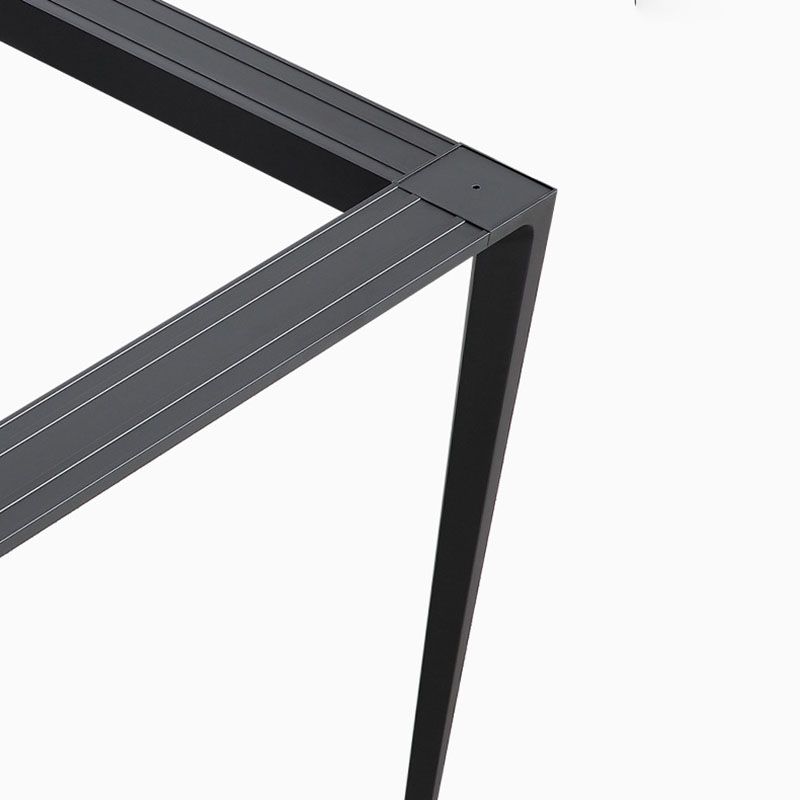 Stone Top Dining Table Modern Dining Table with 4 Metal Legs