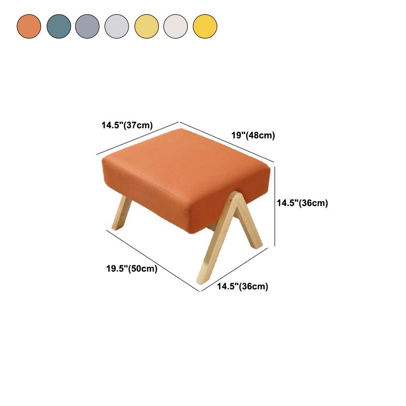 Modern Rocking Accent Chair Solid Fabric Upholstered Wood Frame Rocking Chair with Ottoman