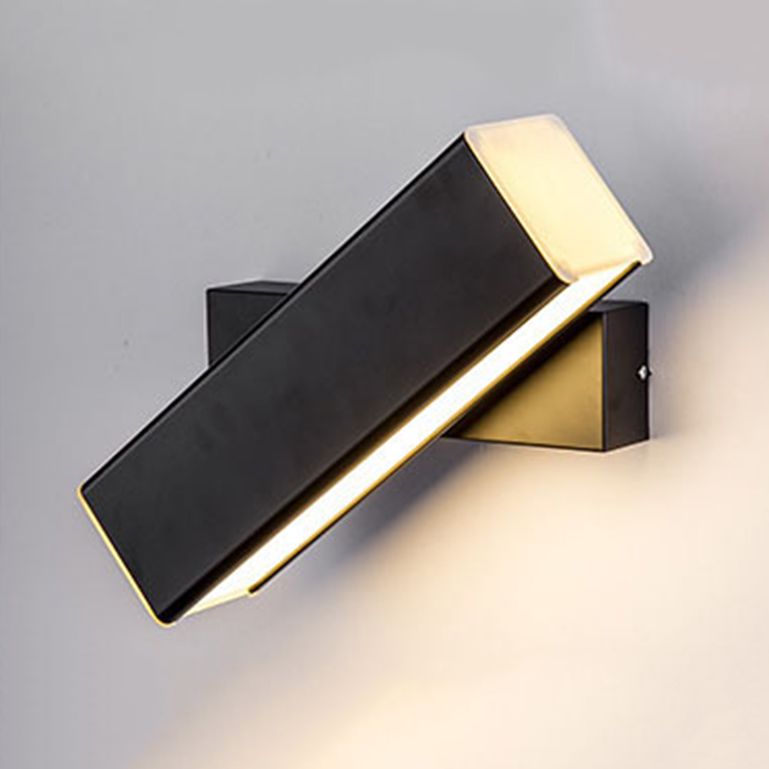 350 ° design rotabile Design LED LAMPAGNO SEMPLICITÀ STANZO ACRILICO LIGHT DI SCONCE RETTANGOLARE PER CAMERA