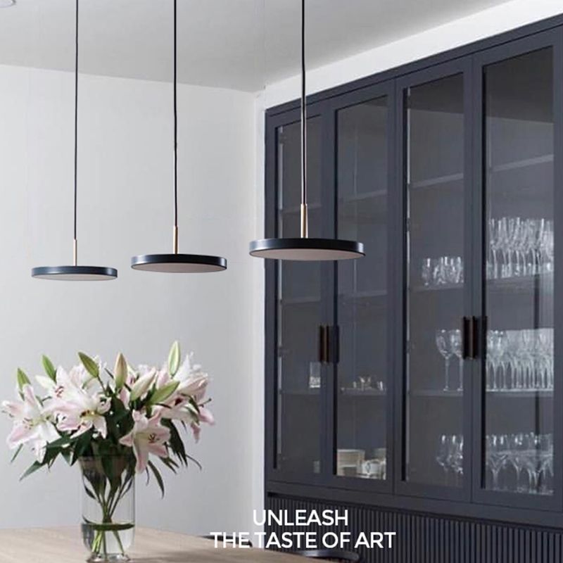 Forme circulaire de style moderne Hanging Light Metal 1 Light Hanging Lamping for Restaurant