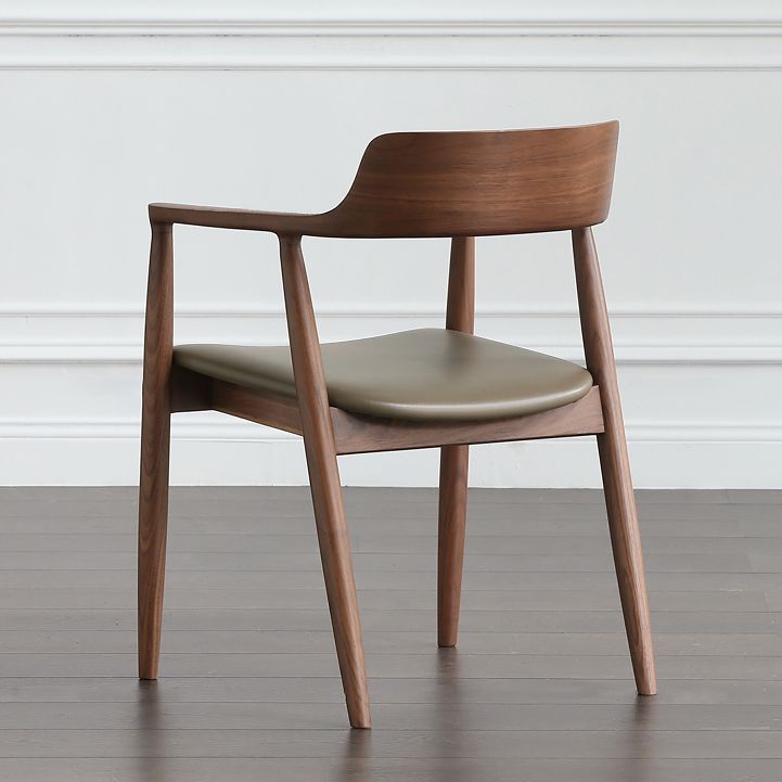 Contemporary Dining Chair 23'' Wide Open Side Chair with 4 Wood Legs for Home Use