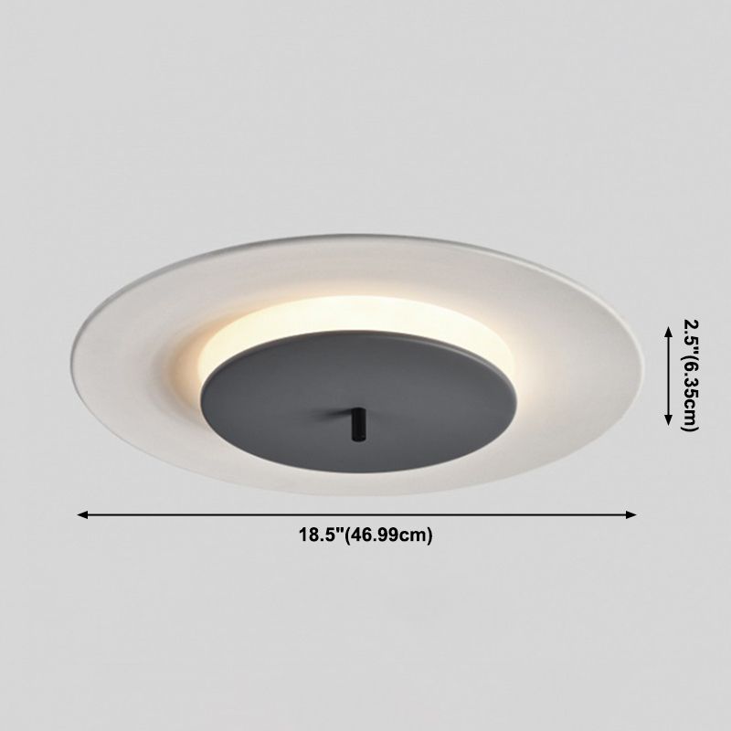 Plafonnier LED rond en acrylique de style moderne – encastré en aluminium macaron pour chambre à coucher