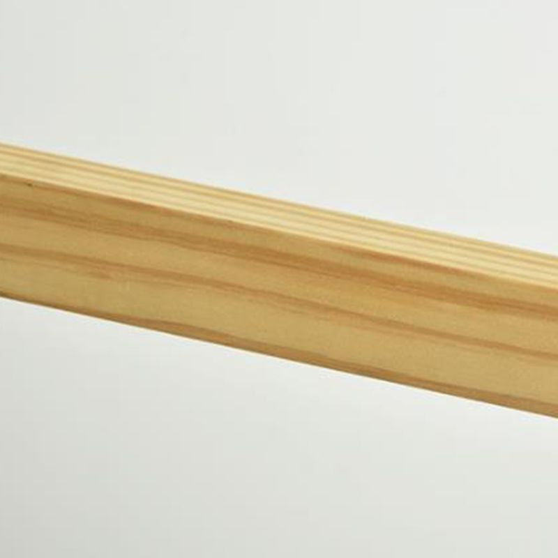 Solid Wood Rod Pendant Lighting Simplicity Beige LED Island Ceiling Light for Diner