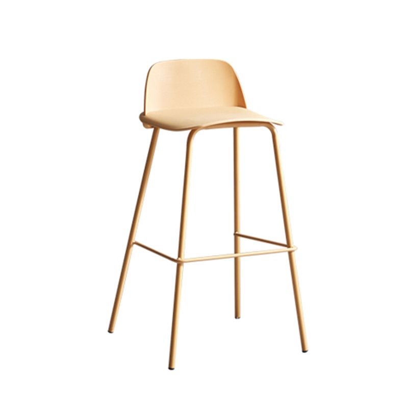 Dessert Shop Footrest Scandinavian Stool Matte Finish Plastic Barstool