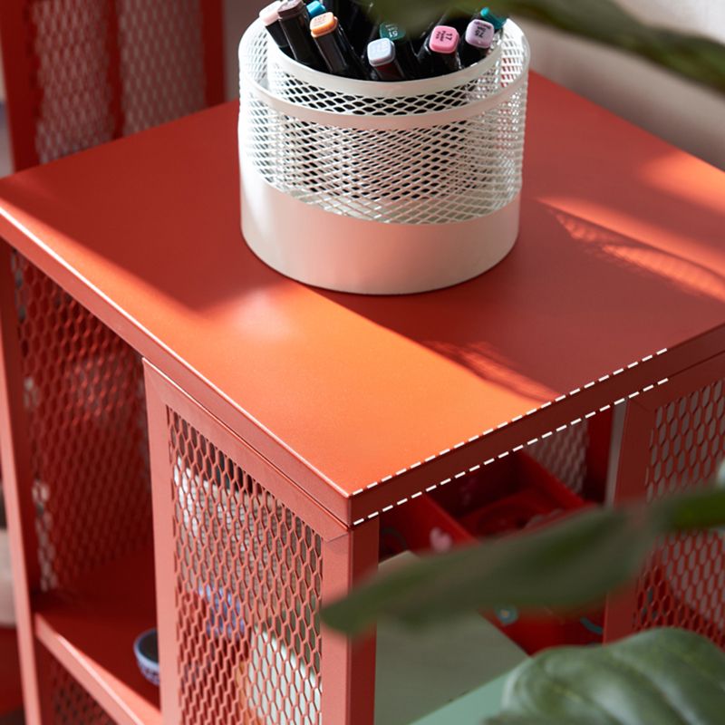 Scandinavian Metal Open Etagere Bookshelf with Iron Frame and Shelf