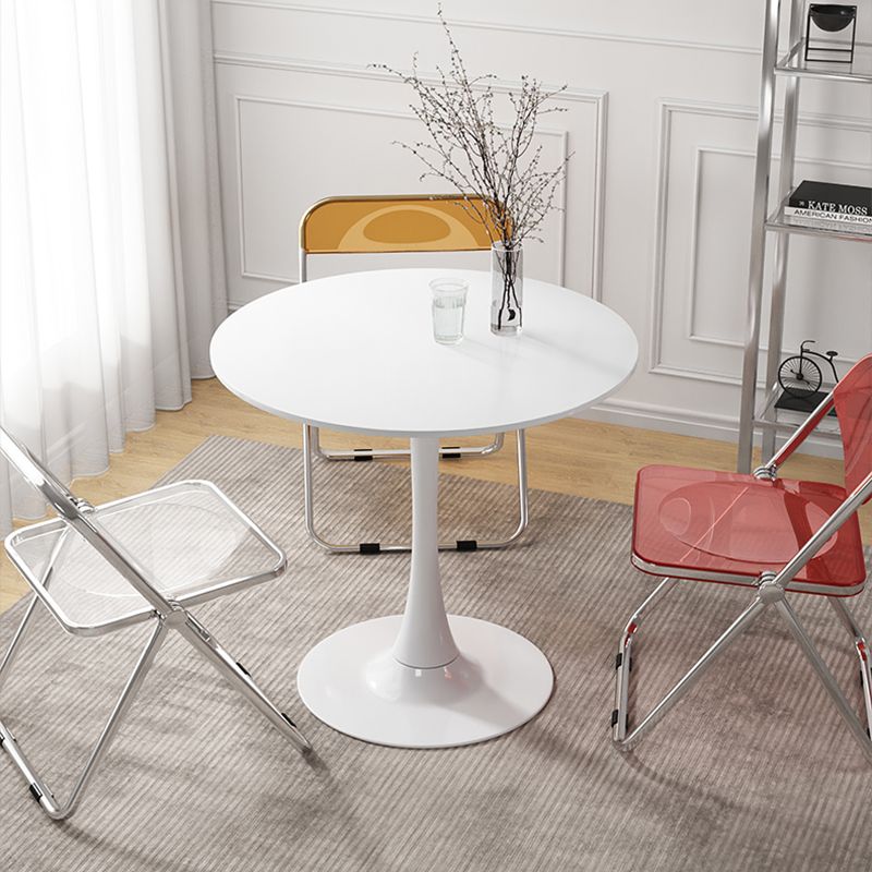 Pedestal Coffee Table Wood Round Coffee Table for Living Room