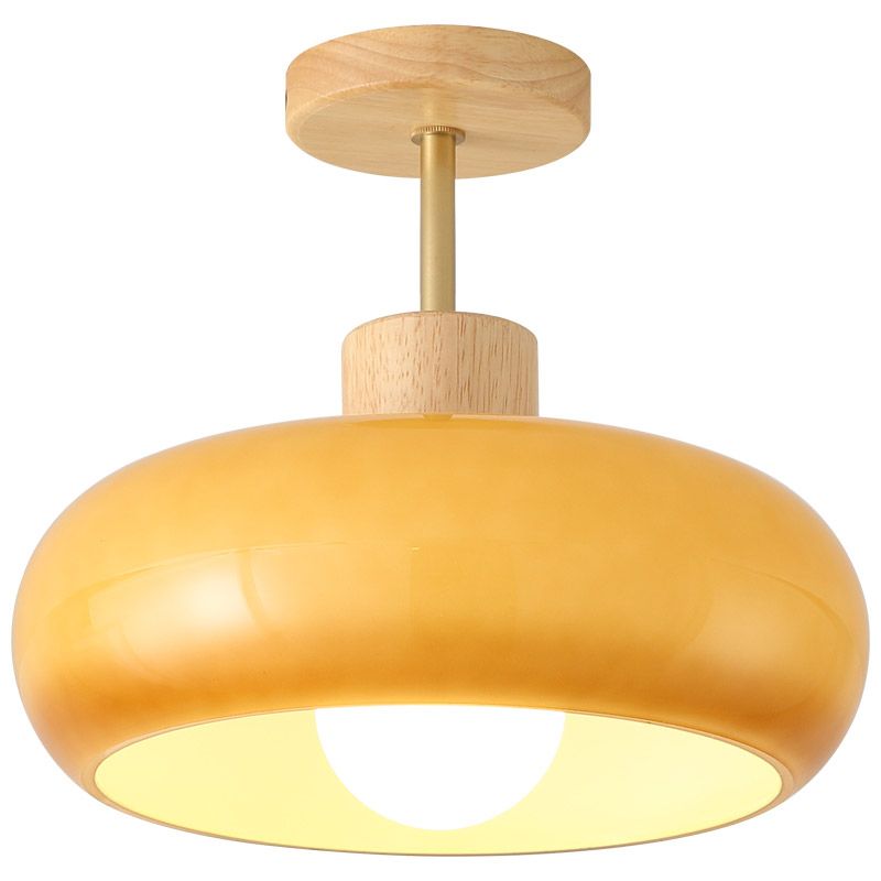 Nordic Ceiling Light Wooden Flush Mount Ceiling Light Fixture for Bedroom