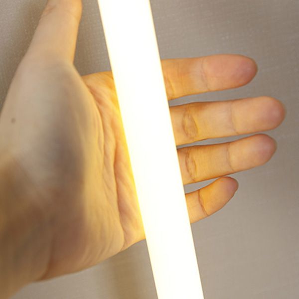 Linear Shape Metal Floor Lighting Contemporary Style Single Light Floor Lamp