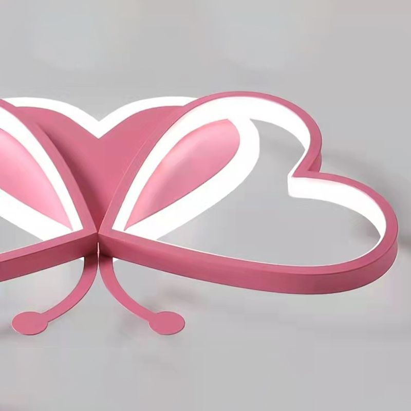 Mariposa cerca de la lámpara de techo estilo moderno lámpara de techo de metal LED para dormitorio