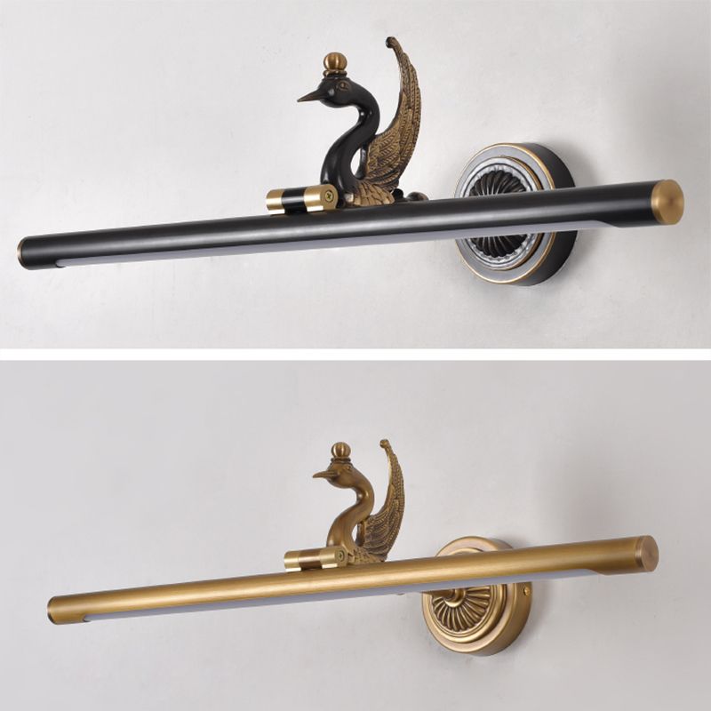 Mitte des Jahrhunderts Luxusstil Zylindrische Wandmontage Waschtischlichter Kupfer 1 Leichte Eitelkeitsbeleuchtung für Badezimmer