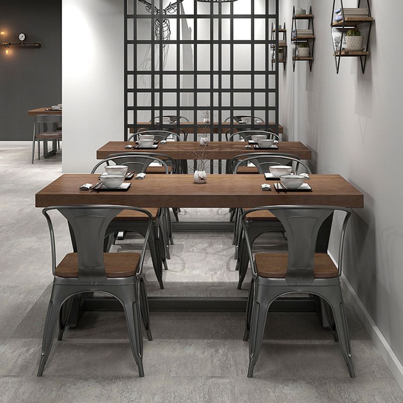 Modern Rectangle Dining Table Set 1/2/5 Pcs Solid Wood Dining Table and Chairs